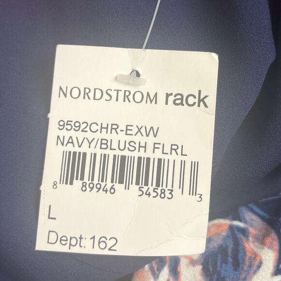 Charles Henry New Dress One Shoulder Midi Blue Pink Floral Women’s Size Large - Picture 15 of 16